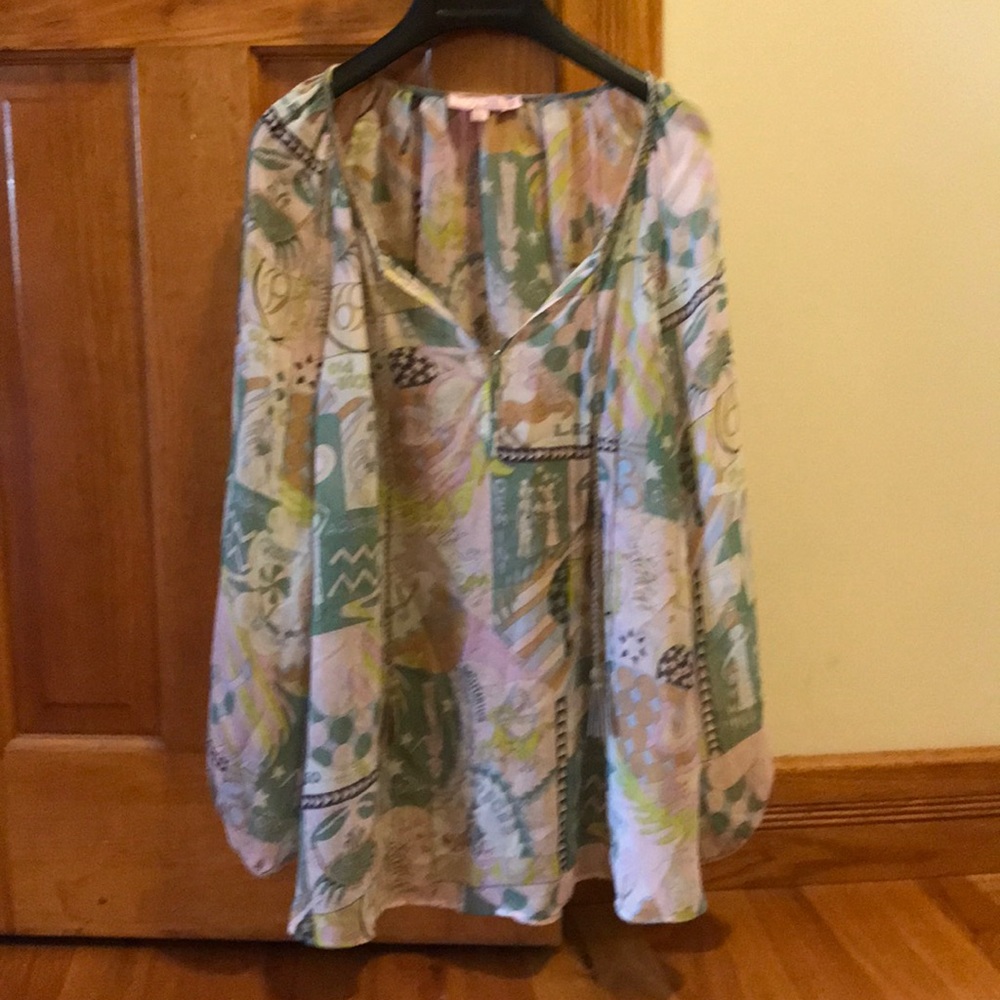 Calypso St Barth Silk Horoscope Blouse - Small